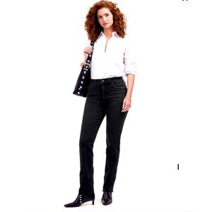 NWT Black Madewell curvy stovepipe jeans